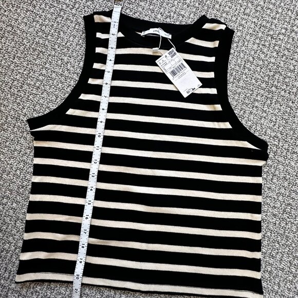 MANGO Striped Cotton Knit Tank - Picture 10 of 13